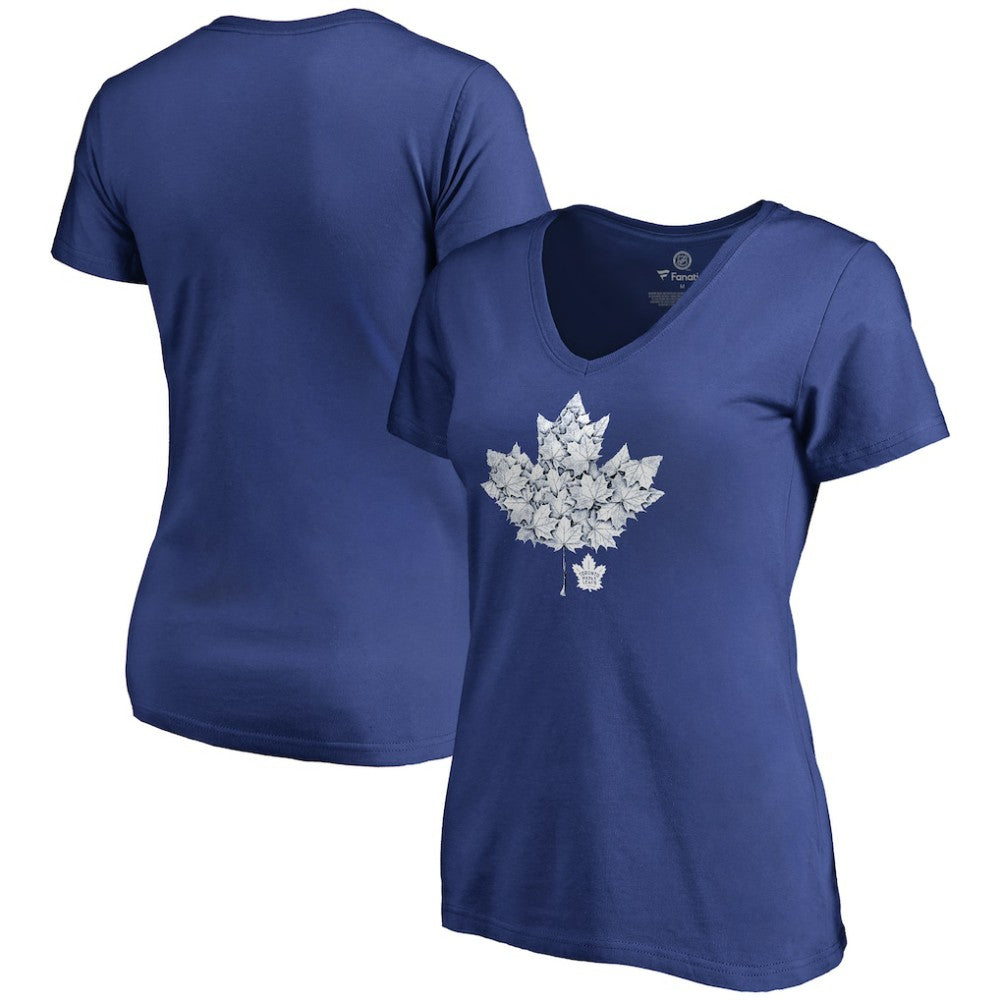 Toronto Maple Leafs - Women's Hometown Collection Leafs V-Neck T-Shirt Blue