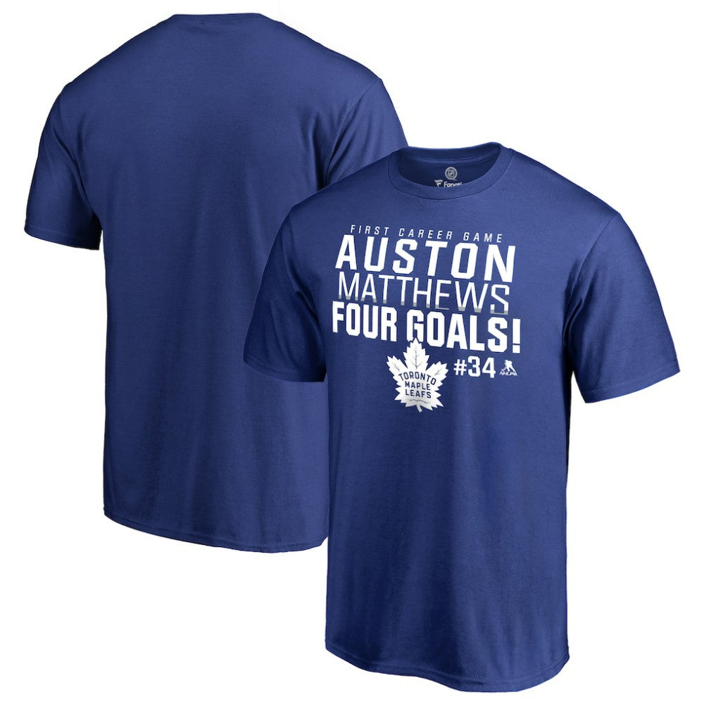 Auston Matthews Toronto Maple Leafs - Four Goals T-Shirt Royal