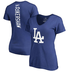 Clayton Kershaw Los Angeles Dodgers Women's Backer Name & Number V-Neck T-Shirt On Sale