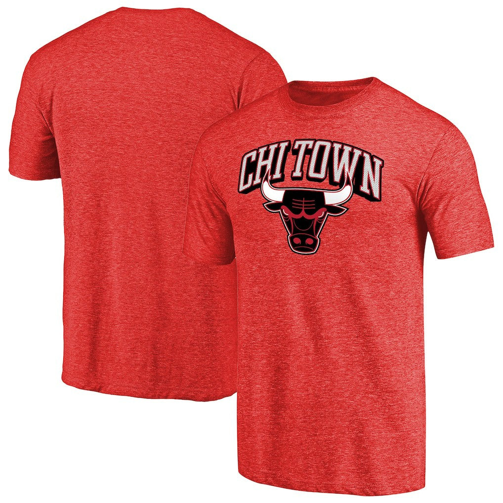 NBA - Chicago Bulls Hometown Collection Chi Town Tri-Blend T-Shirt - Red