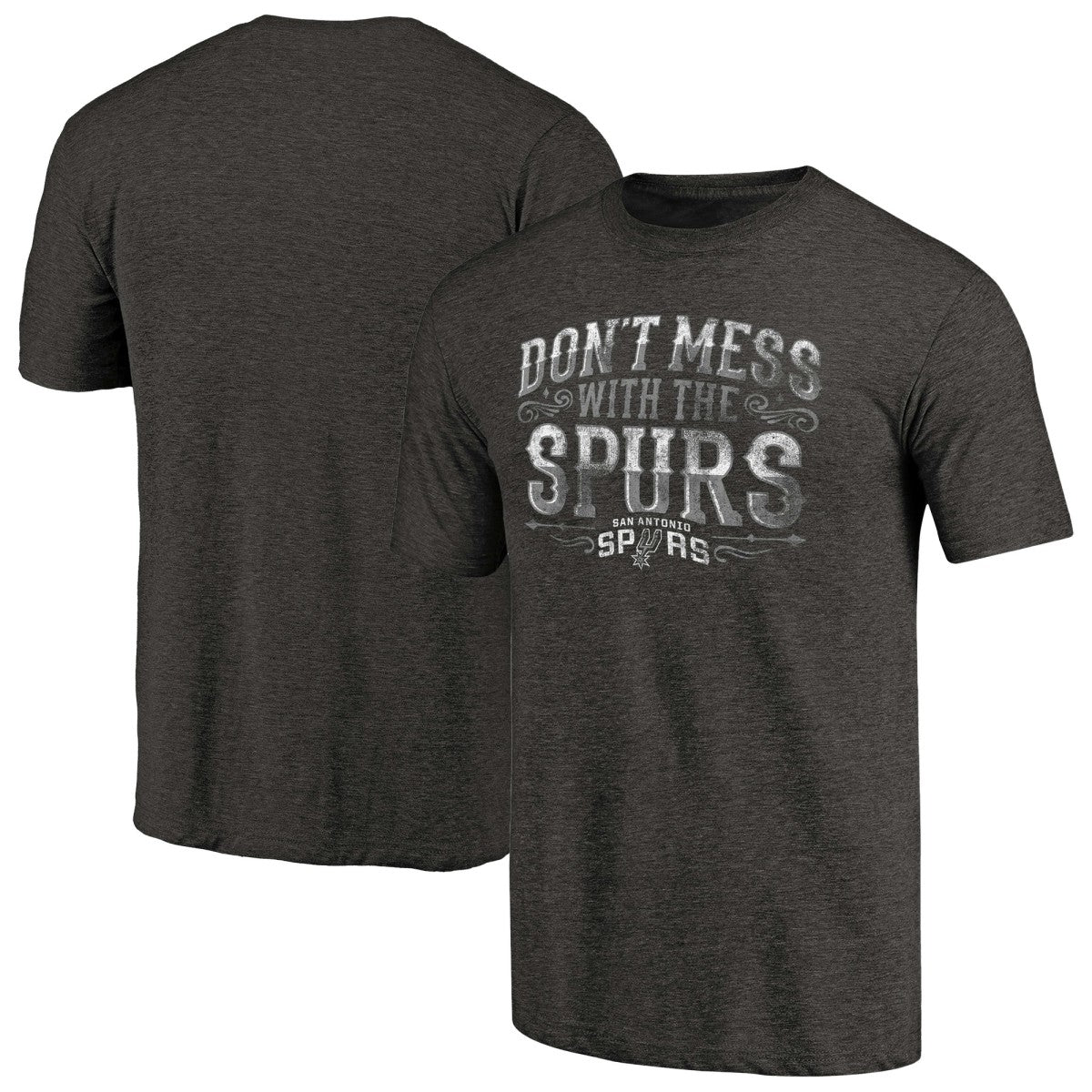 NBA - San Antonio Spurs Hometown Collection Step Back Tri-Blend T-Shirt - Black