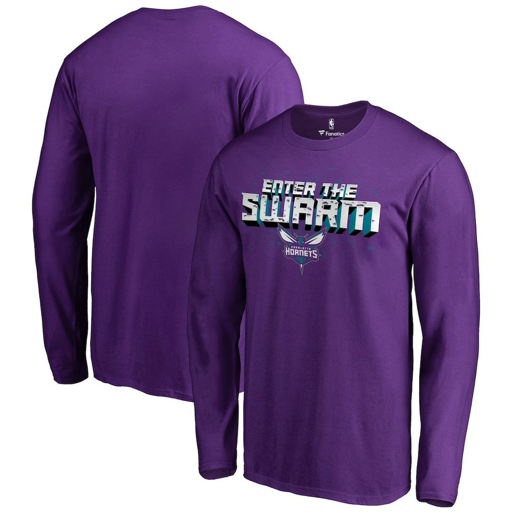 NBA - Charlotte Hornets Hometown Collection The Swarm Long Sleeve T-Shirt - Purple