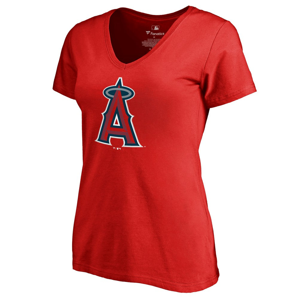 Mike Trout Los Angeles Angels Women's Backer V-Neck T-Shirt Online