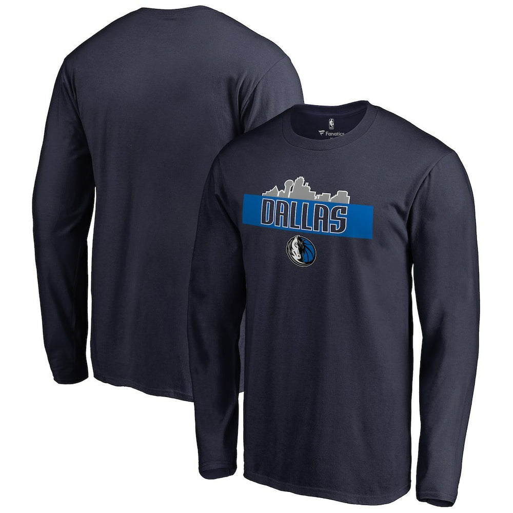 NBA - Dallas Mavericks Hometown Collection Skyline Long Sleeve T-Shirt - Navy