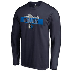NBA - Dallas Mavericks Hometown Collection Skyline Long Sleeve T-Shirt - Navy