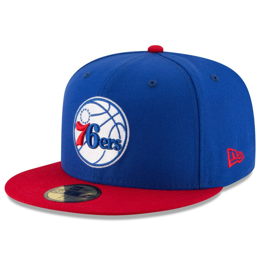 New Era - Philadelphia 76ers Team Color 2Tone 59FIFTY Fitted Hat - Royal/Red