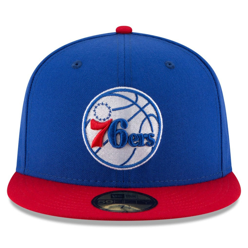New Era - Philadelphia 76ers Team Color 2Tone 59FIFTY Fitted Hat - Royal/Red
