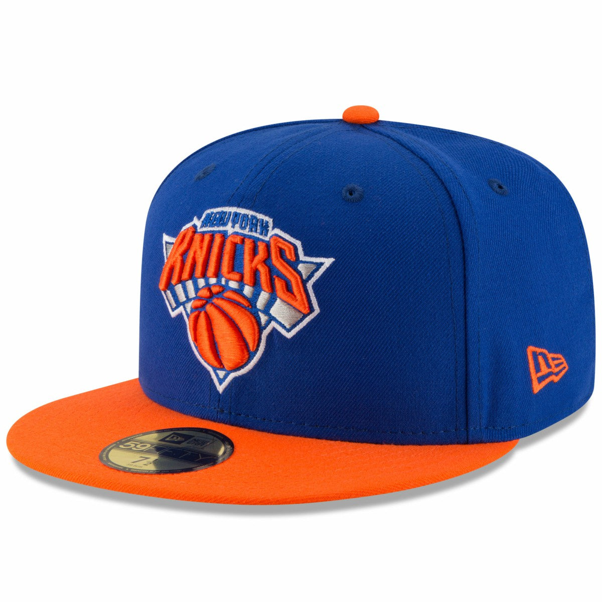 New Era - New York Knicks Team Color 2Tone 59FIFTY Fitted Hat - Royal/Orange
