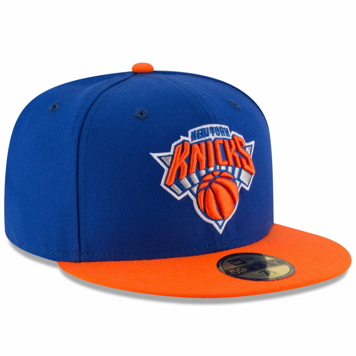 New Era - New York Knicks Team Color 2Tone 59FIFTY Fitted Hat - Royal/Orange