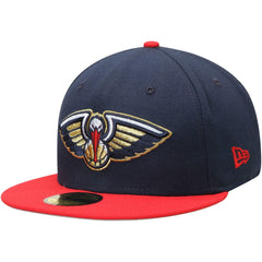 New Era - New Orleans Pelicans Team Color 2Tone 59FIFTY Fitted Hat - Navy/Red