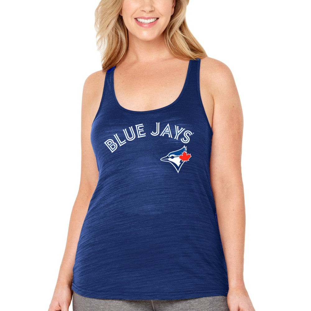 Toronto Blue Jays Soft as a Grape Women's Plus Size Swing for the Fences Racerback Tank Top On Sale