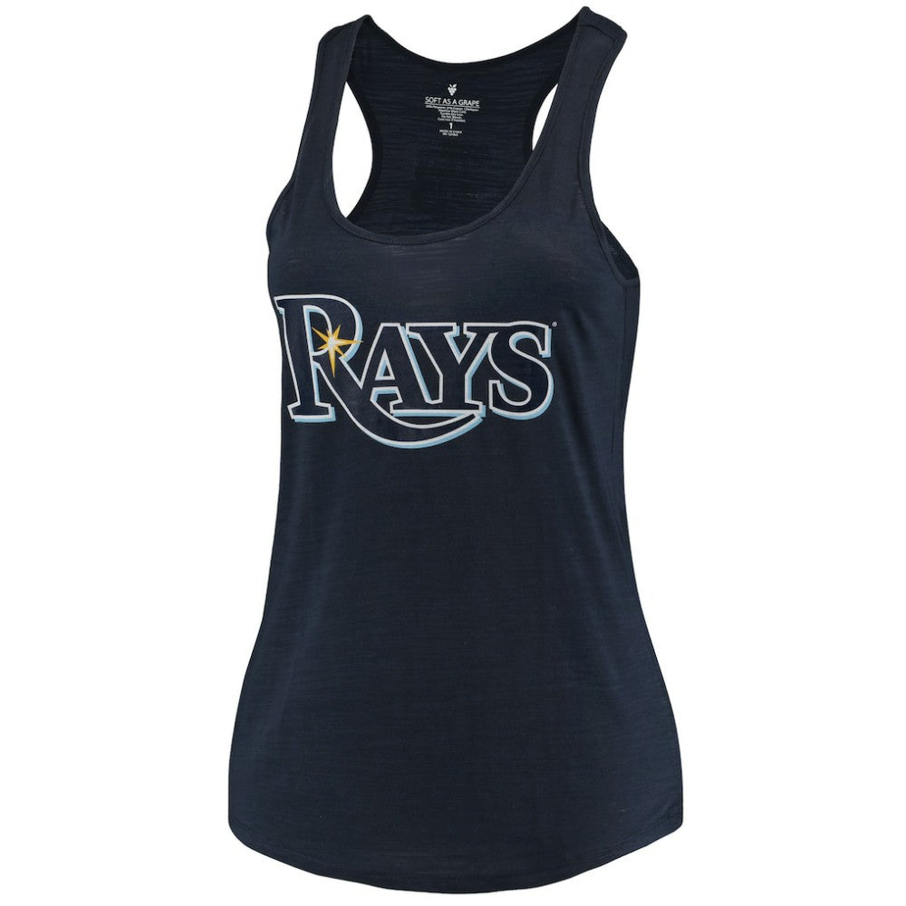 Tampa Bay Rays Soft as a Grape Women's Plus Size Swing for the Fences Racerback Tank Top Lifestyle