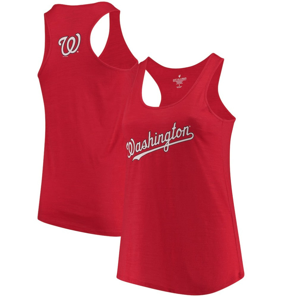 Washington Nationals Soft as a Grape Women's Plus Size Swing for the Fences Racerback Tank Top Online