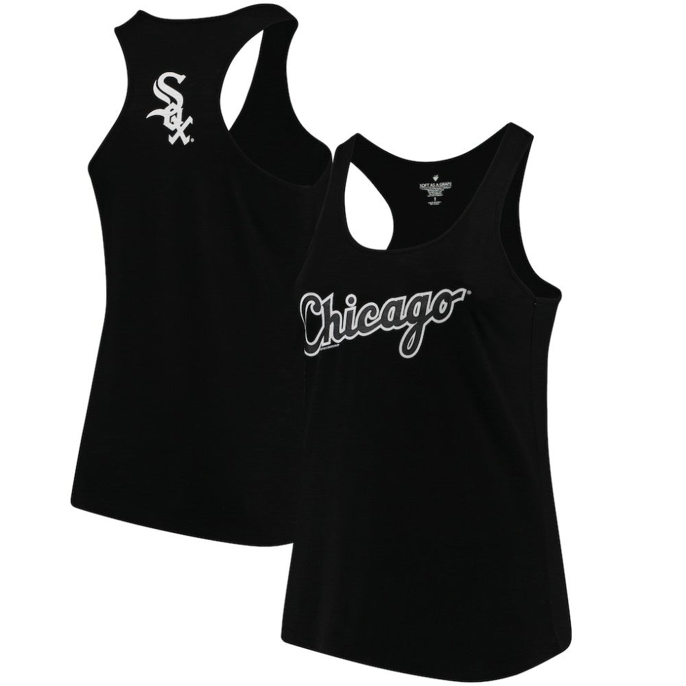 Chicago White Sox Soft as a Grape Women's Plus Size Swing for the Fences Racerback Tank Top discount