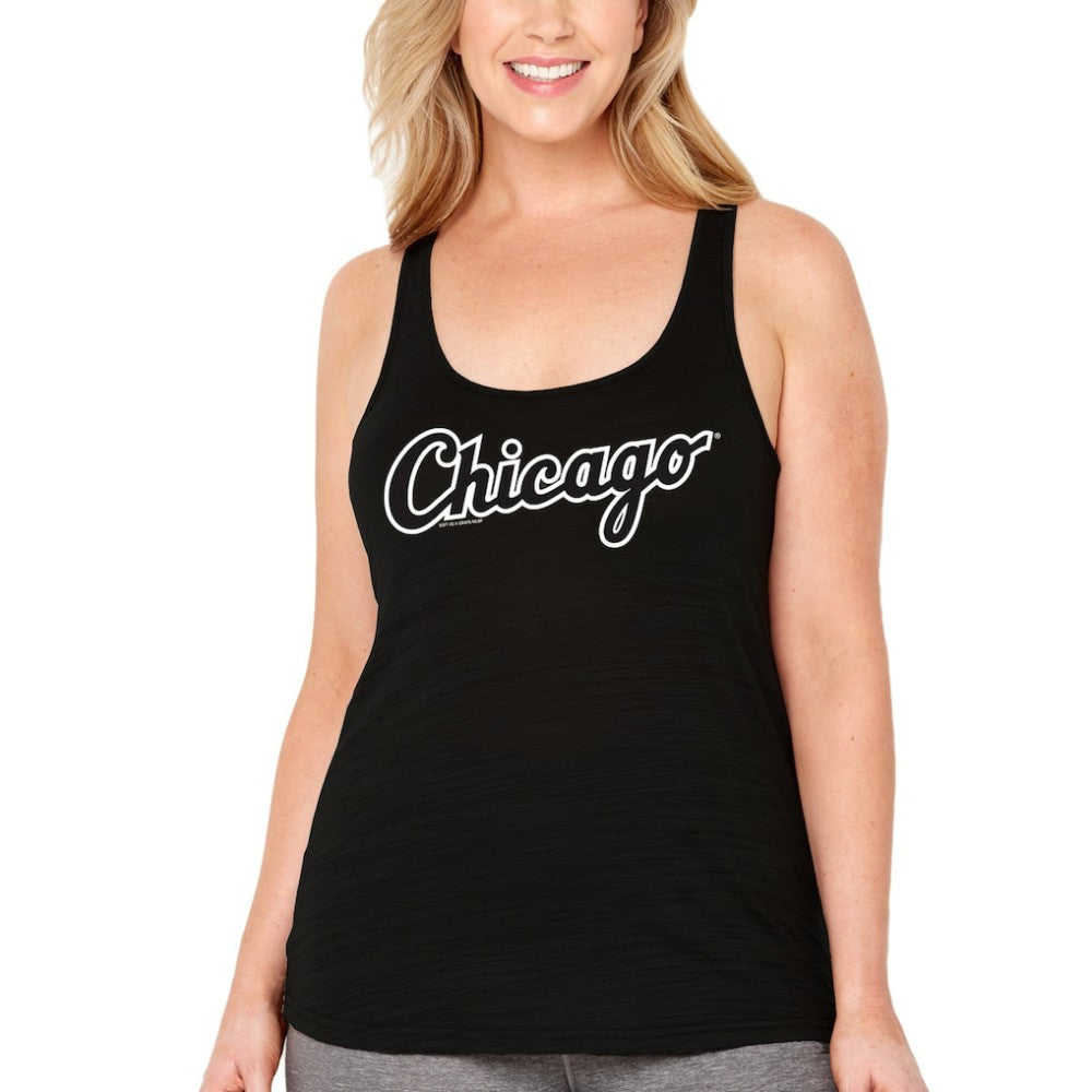Chicago White Sox Soft as a Grape Women's Plus Size Swing for the Fences Racerback Tank Top discount