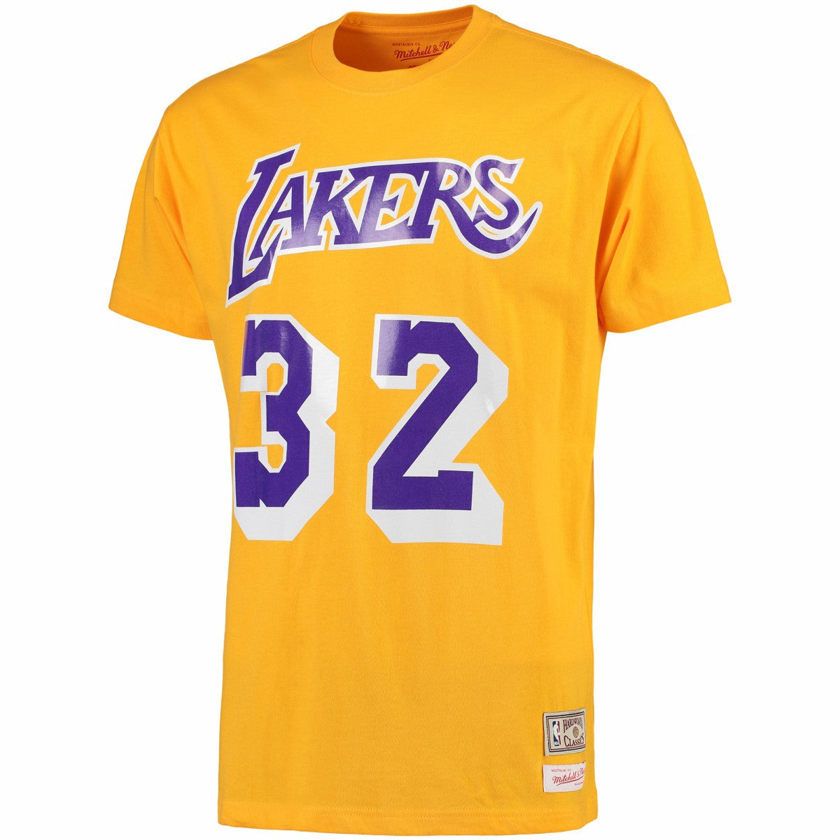Mitchell & Ness - Magic Johnson Los Angeles Lakers Hardwood Classics Retro Name & Number T-Shirt - Gold