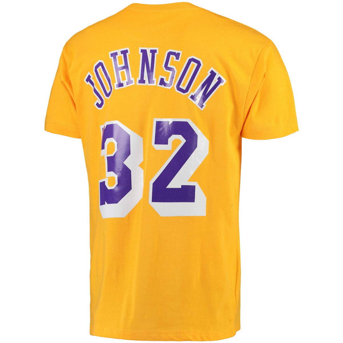Mitchell & Ness - Magic Johnson Los Angeles Lakers Hardwood Classics Retro Name & Number T-Shirt - Gold