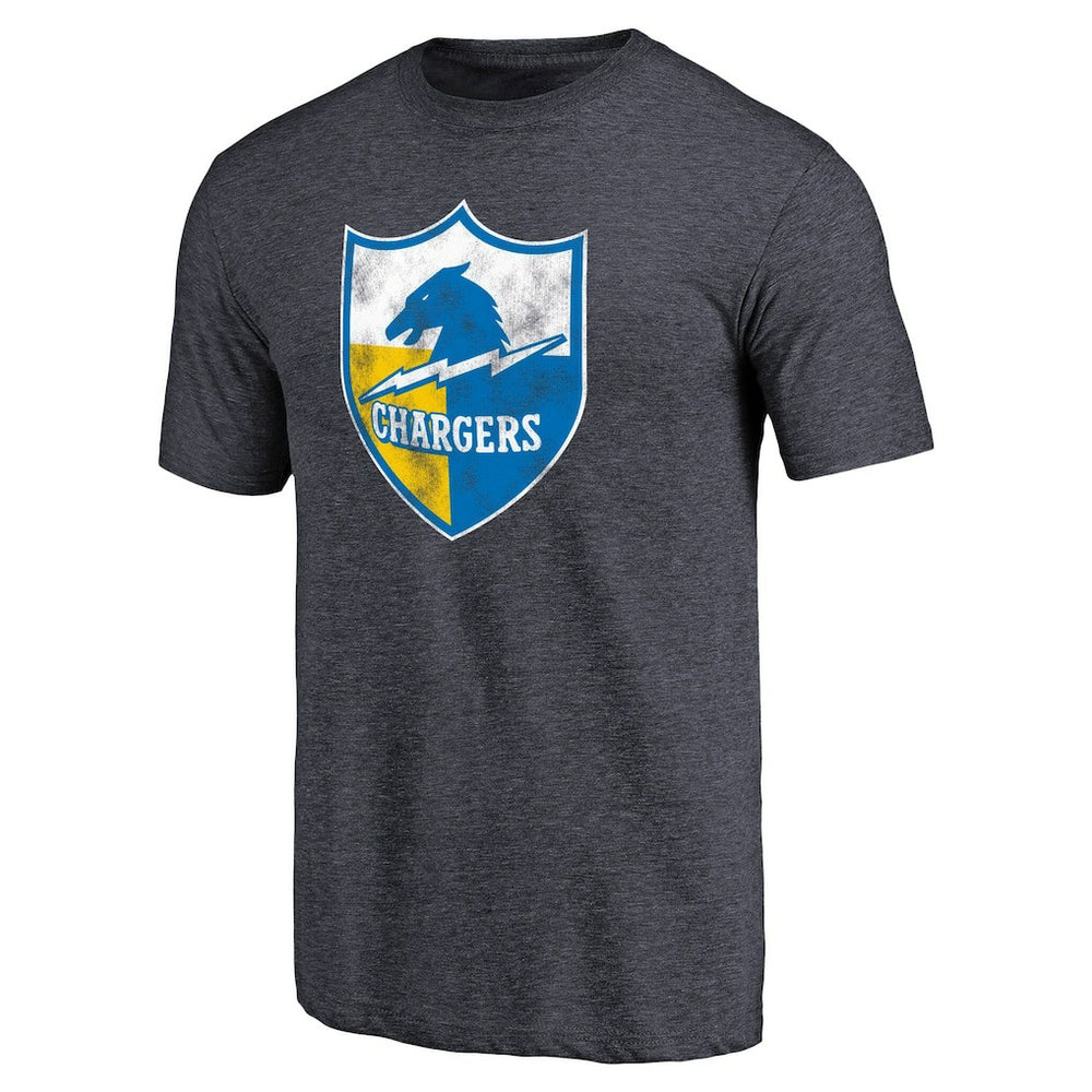 Los Angeles Chargers Throwback Logo Tri-Blend T-Shirt Navy - NFL