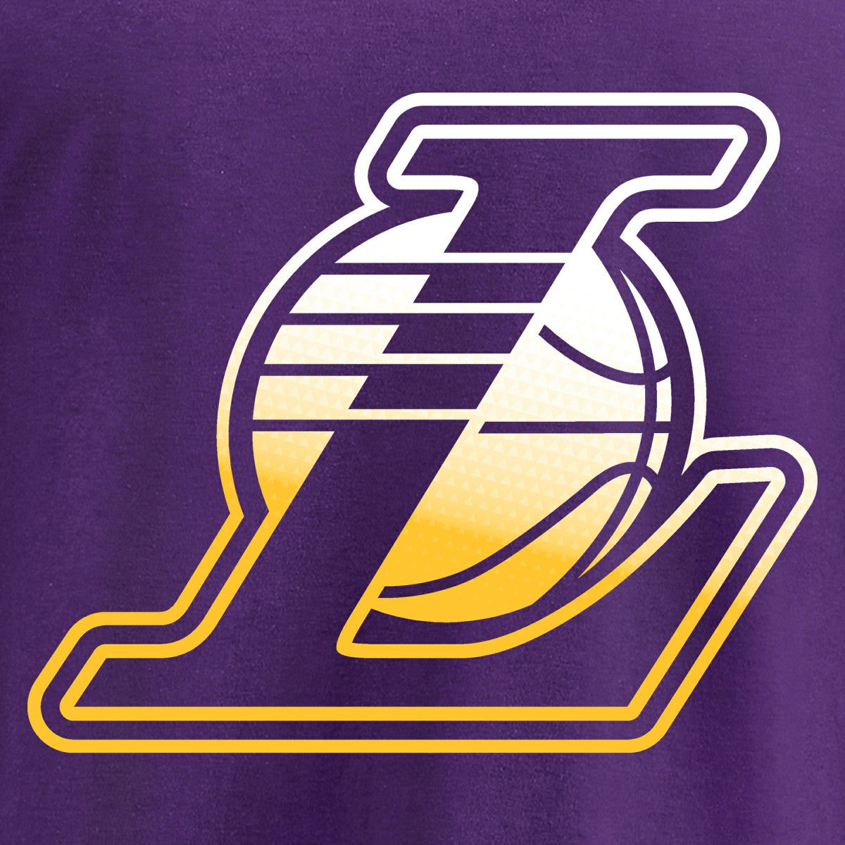 NBA - Los Angeles Lakers Gradient Logo T-Shirt - Purple