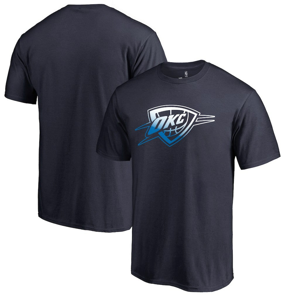 NBA - Oklahoma City Thunder Gradient Logo T-Shirt - Navy