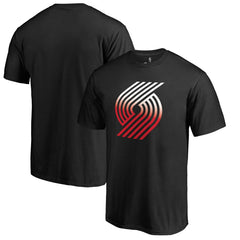 NBA - Portland Trail Blazers Gradient Logo T-Shirt - Black