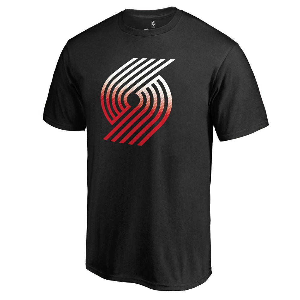 NBA - Portland Trail Blazers Gradient Logo T-Shirt - Black