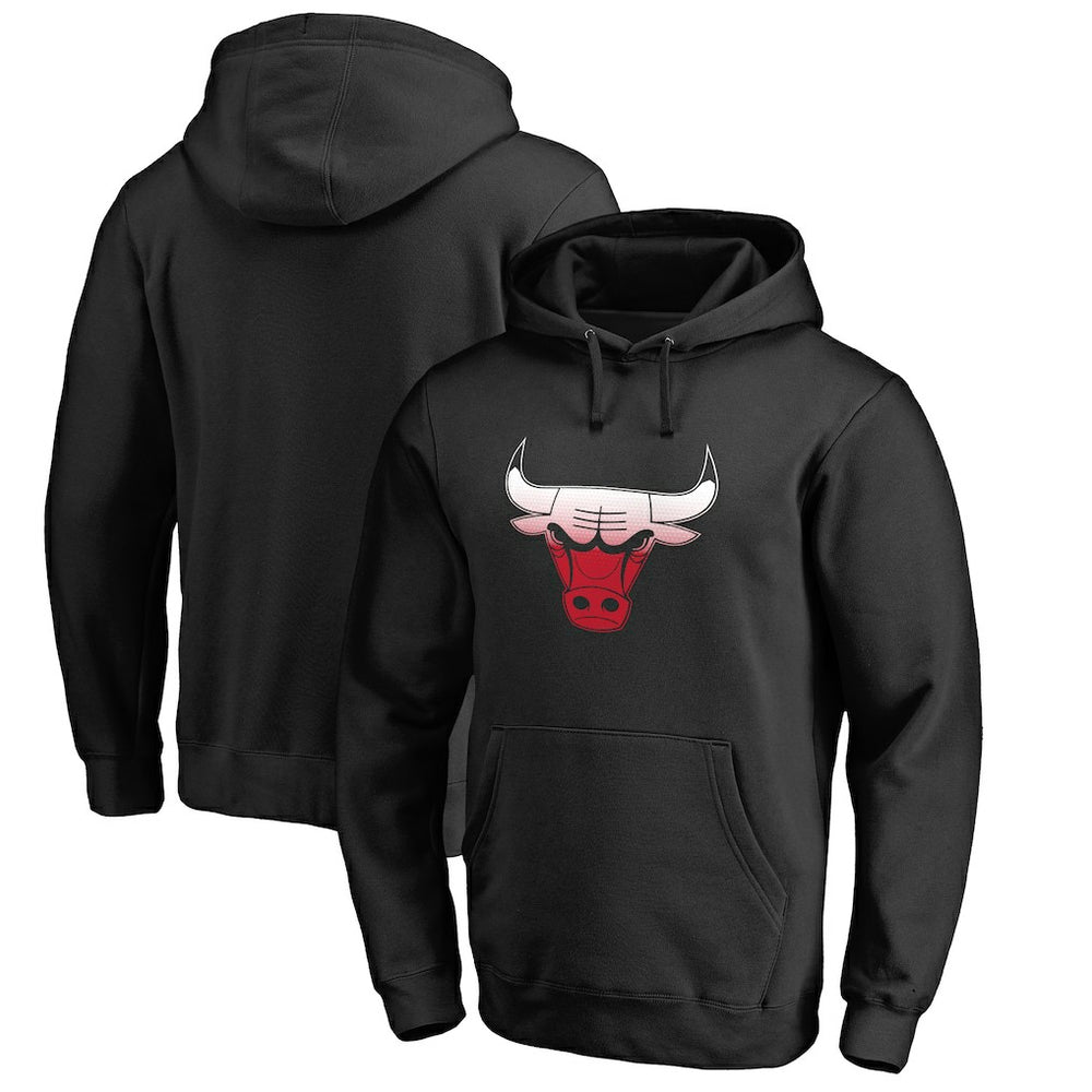 NBA - Chicago Bulls Gradient Logo Pullover Hoodie - Black