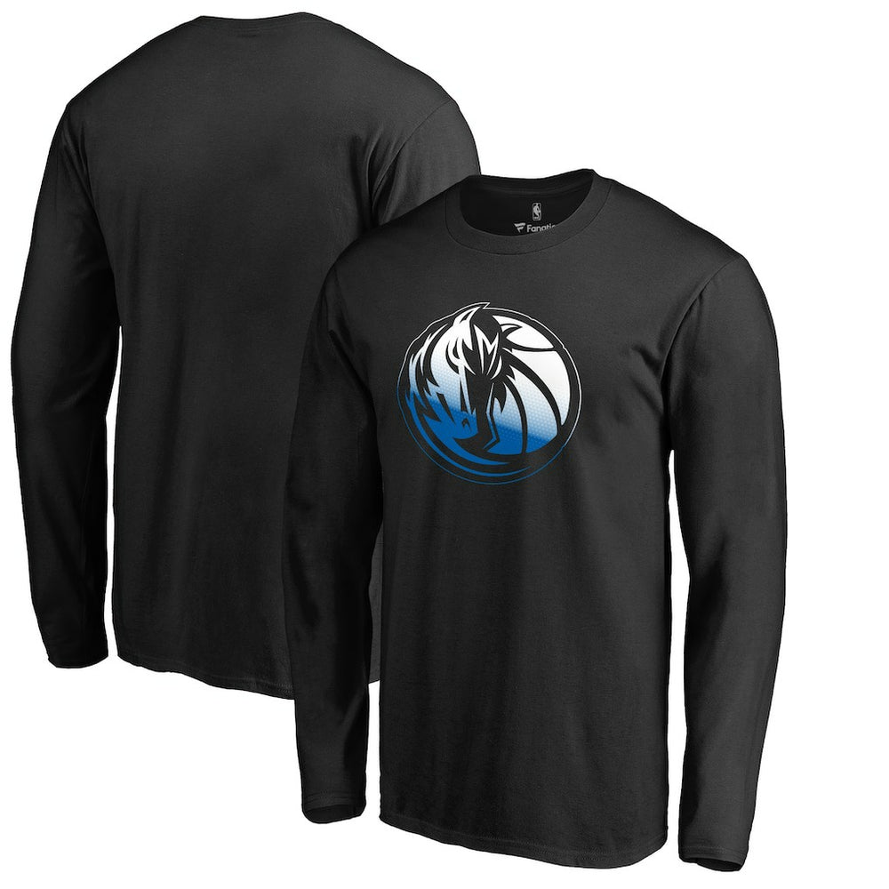 NBA - Dallas Mavericks Gradient Logo Long Sleeve T-Shirt - Black