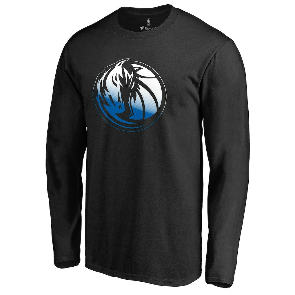 NBA - Dallas Mavericks Gradient Logo Long Sleeve T-Shirt - Black