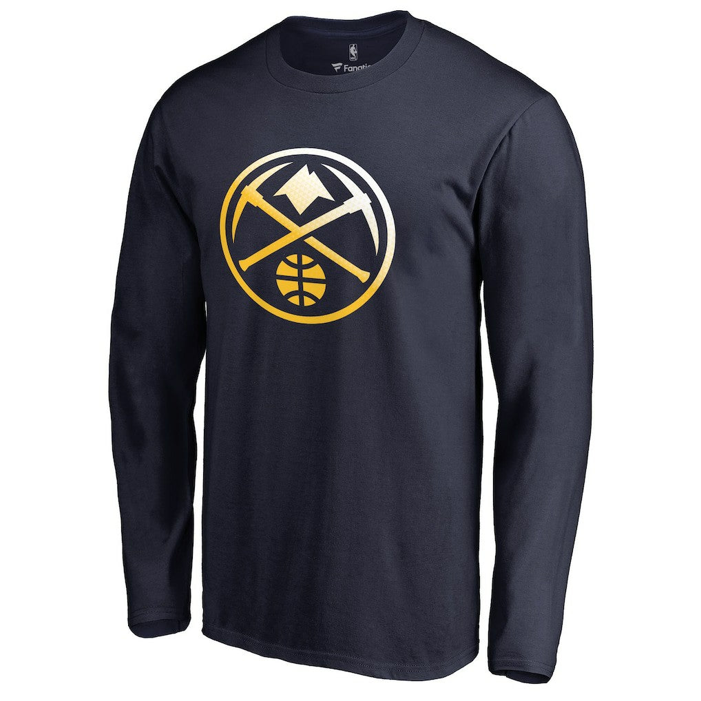 NBA - Denver Nuggets Gradient Logo Long Sleeve T-Shirt - Navy