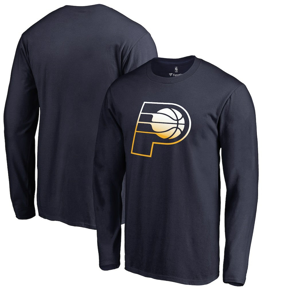 NBA - Indiana Pacers Gradient Logo Long Sleeve T-Shirt - Navy