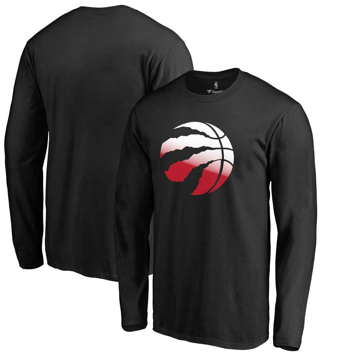 NBA - Toronto Raptors Gradient Logo Long Sleeve T-Shirt - Black