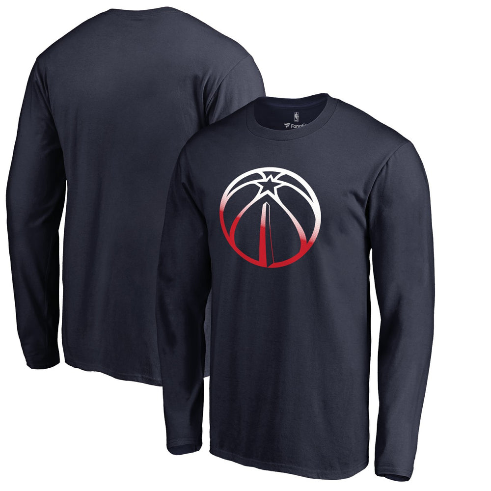NBA - Washington Wizards Gradient Logo Long Sleeve T-Shirt - Navy