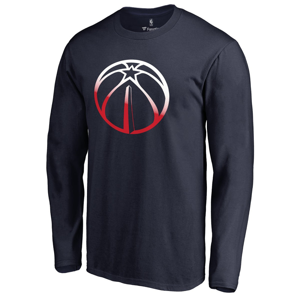 NBA - Washington Wizards Gradient Logo Long Sleeve T-Shirt - Navy