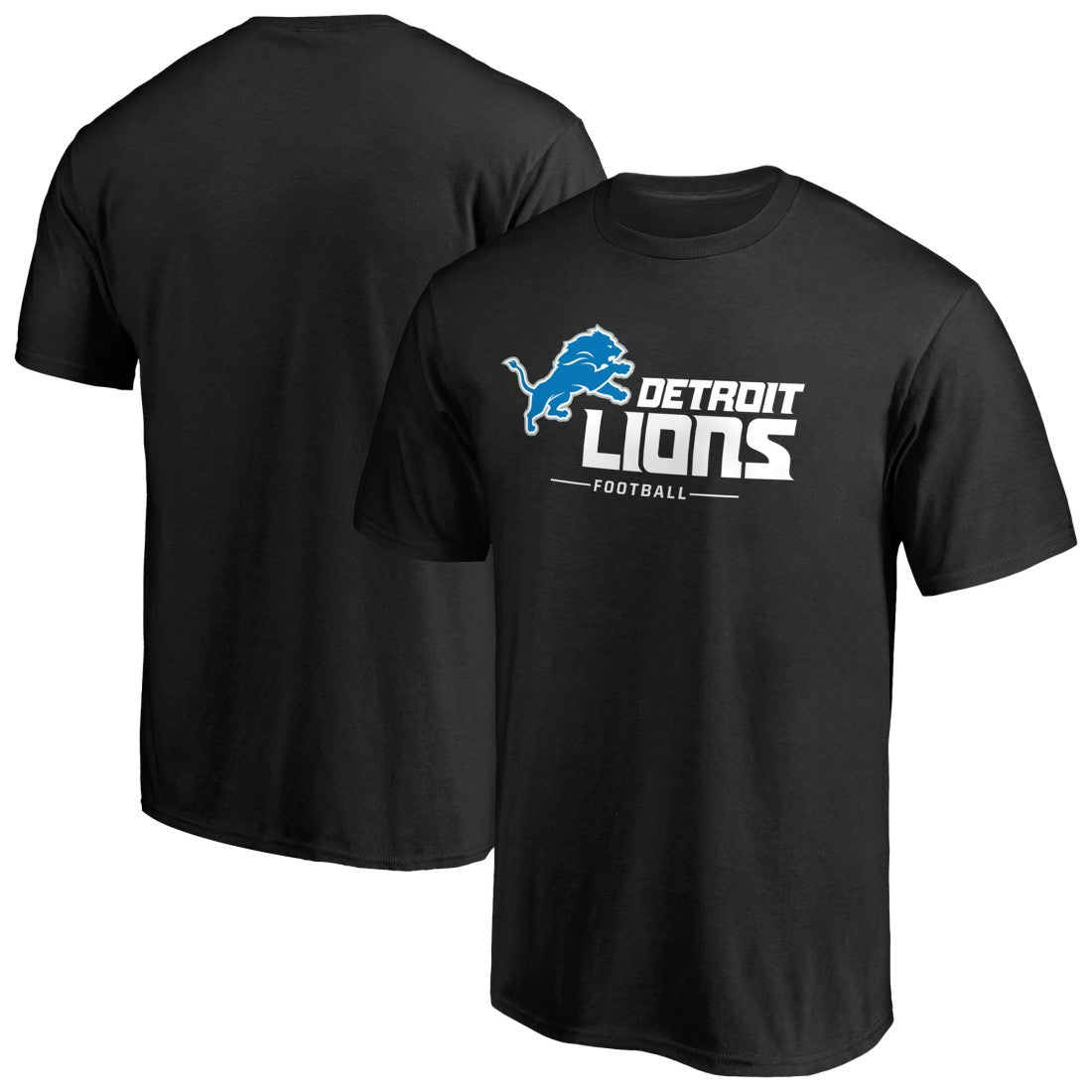 Detroit Lions Team Lockup T-Shirt Black - NFL