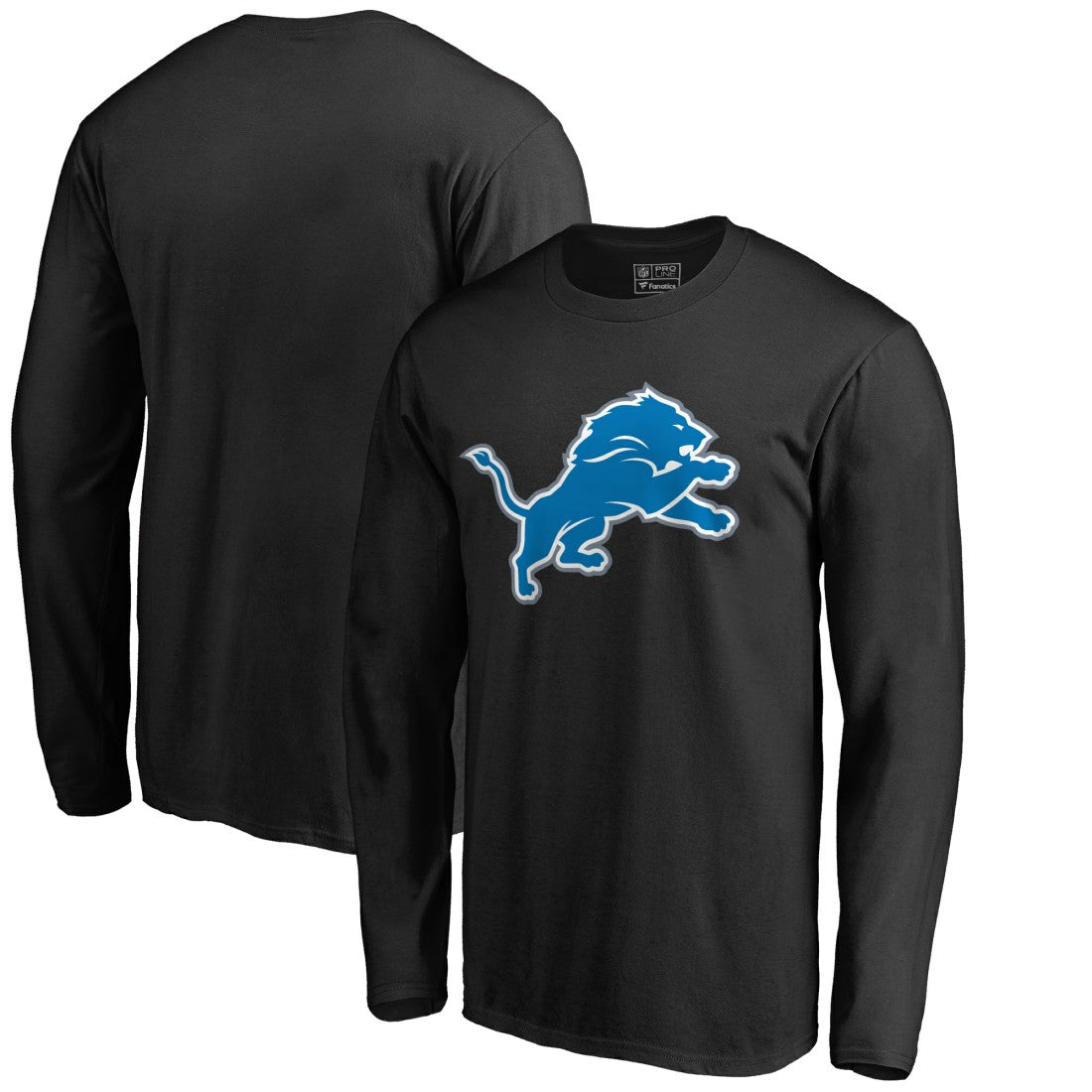 Detroit Lions Primary Logo T-Shirt Black - NFL