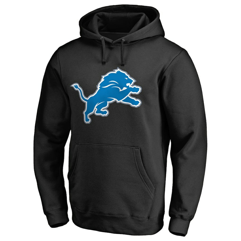 Detroit Lions Primary Logo 2 Pullover Hoodie Black - NFL
