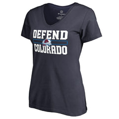 Colorado Avalanche - Women's Hometown Collection Defend V-Neck T-Shirt Navy