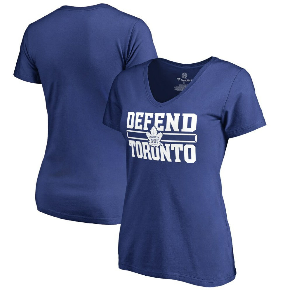 Toronto Maple Leafs - Women's Hometown Collection Defend T-Shirt Royal