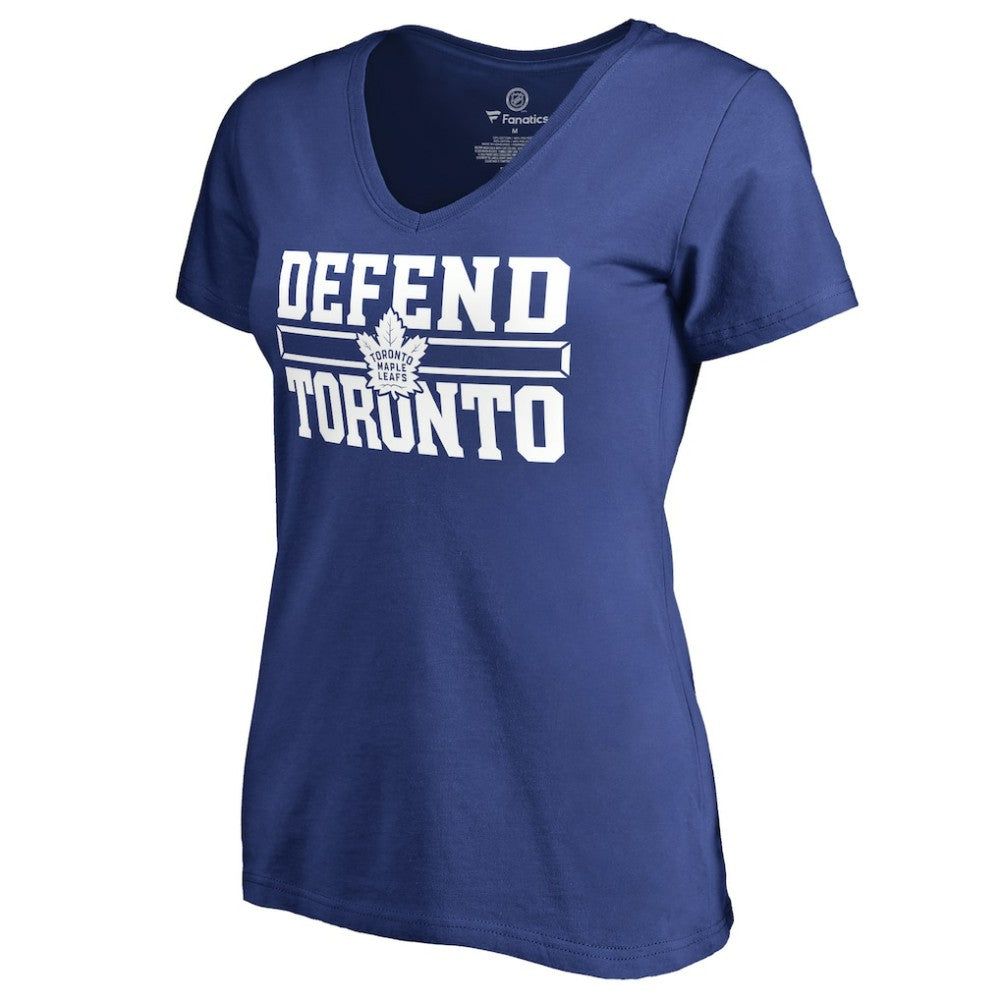 Toronto Maple Leafs - Women's Hometown Collection Defend T-Shirt Royal