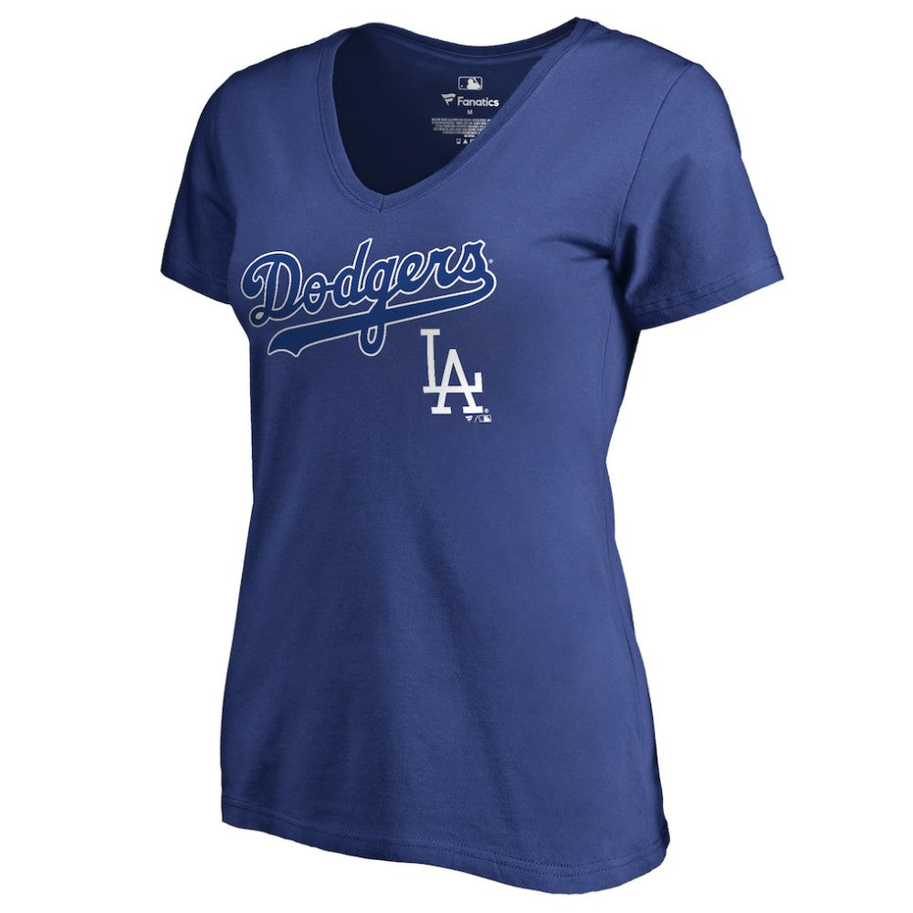 Los Angeles Dodgers Women's Core Wahconah V-Neck T-Shirt Lifestyle
