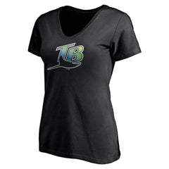 Tampa Bay Rays Women's Core Wahconah V-Neck T-Shirt Clearance
