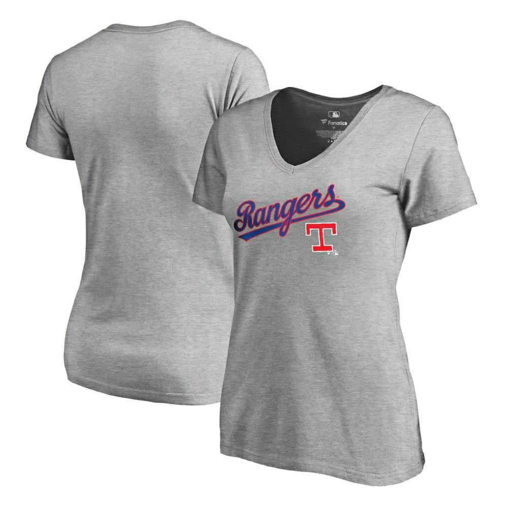 Texas Rangers Women's Core Wahconah V-Neck T-Shirt On Sale