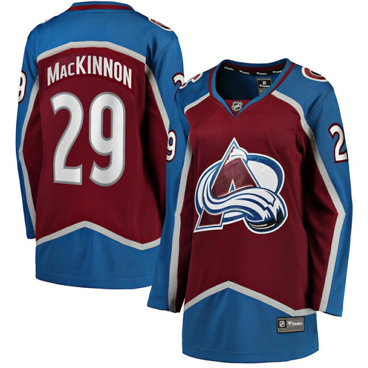 Nathan MacKinnon Colorado Avalanche Fanatics Women's Home Breakaway Jersey - Maroon | NHL Jerseys
