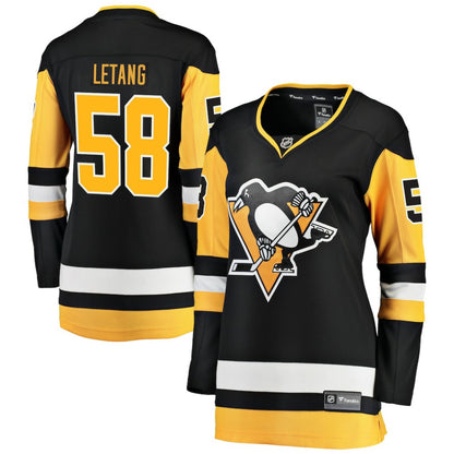 Kris Letang Pittsburgh Penguins Fanatics Women's Home Breakaway Jersey - Black | NHL Jerseys