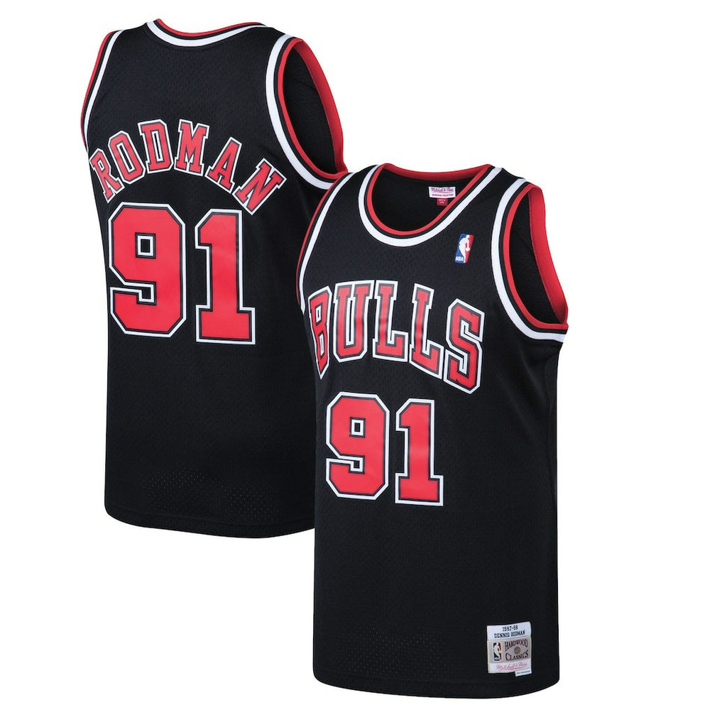 Mitchell & Ness - Dennis Rodman Chicago Bulls 1997/98 Hardwood Classics Swingman Jersey - Black