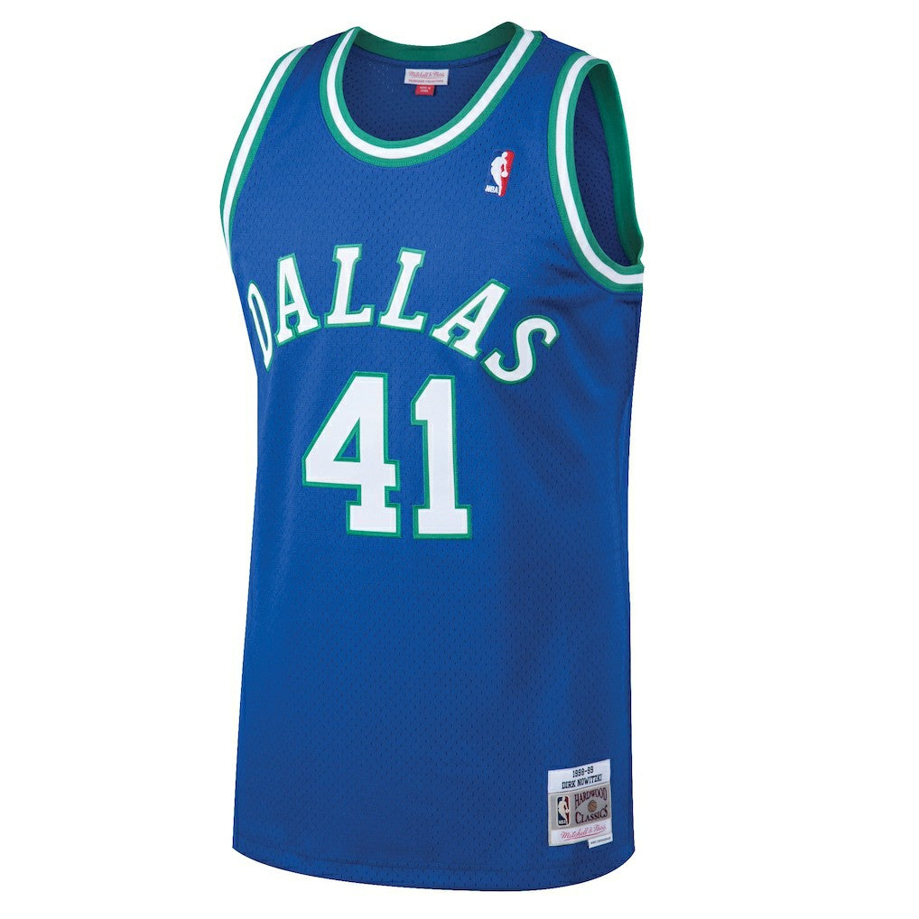 Mitchell & Ness - Dirk Nowitzki Dallas Mavericks 1998/99 Hardwood Classics Swingman Jersey - Blue