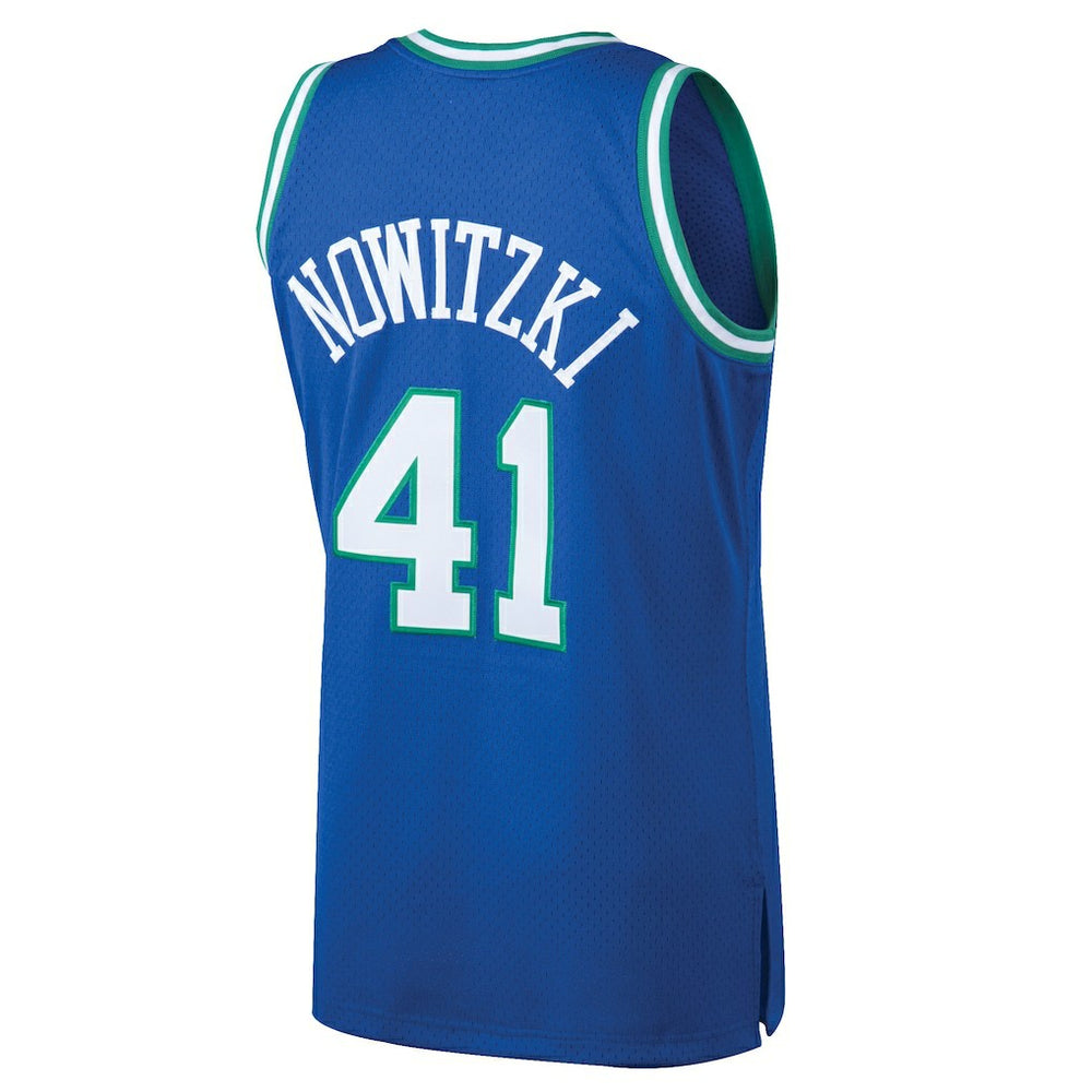 Mitchell & Ness - Dirk Nowitzki Dallas Mavericks 1998/99 Hardwood Classics Swingman Jersey - Blue