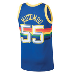 Mitchell & Ness - Dikembe Mutombo Denver Nuggets 1991/92 Hardwood Classics Swingman Jersey - Blue