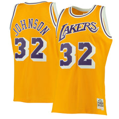 Mitchell & Ness - Magic Johnson Los Angeles Lakers 1984/85 Hardwood Classics Swingman Jersey - Gold